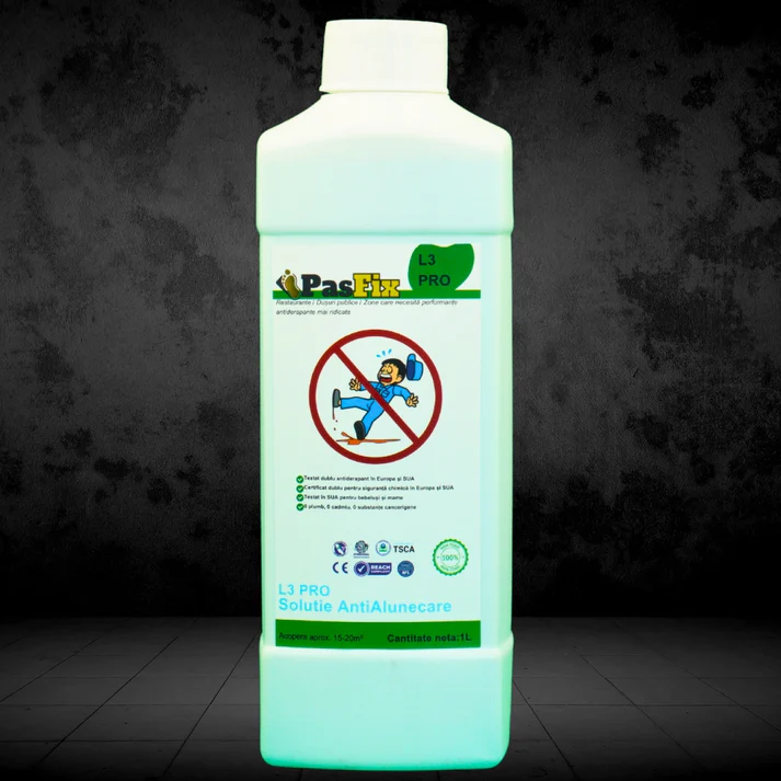 Soluție Antialunecare PasFix L3 PRO 1L – Siguranță profesională pentru restaurante, dușuri publice și zone intens circulate [1]