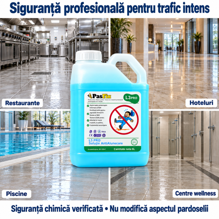 Soluție Antialunecare PasFix L3 PRO 5L – Siguranță profesională pentru restaurante, dușuri publice și zone cu trafic intens [3]