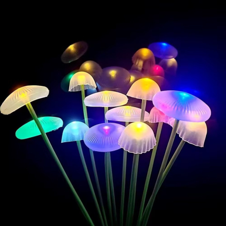 Set 2 Lampi Solare Decorative Jellyfish Multicolor, 6 LED-uri, Efect Meduza, Aprindere Automata [22]