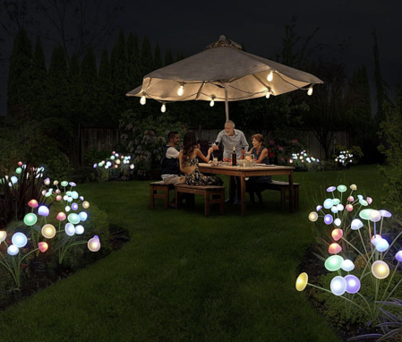 Set 2 Lampi Solare Decorative Jellyfish Multicolor, 6 LED-uri, Efect Meduza, Aprindere Automata [5]
