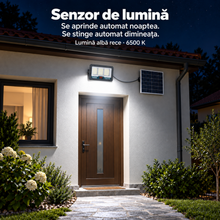 Kit proiector solar Innova Lunex 1200W cu panou separat, telecomandă și ambalaj [4]