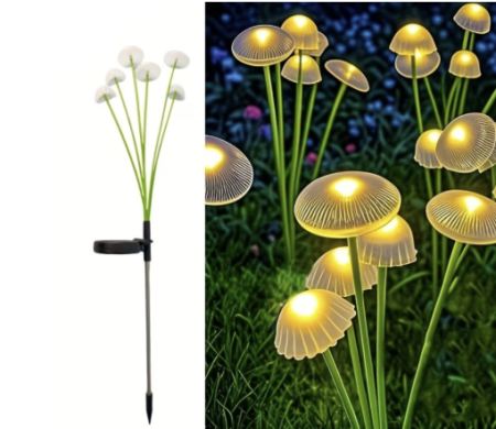 Set 2 Lampi Solare Decorative Jellyfish Multicolor, 6 LED-uri, Efect Meduza, Aprindere Automata [21]