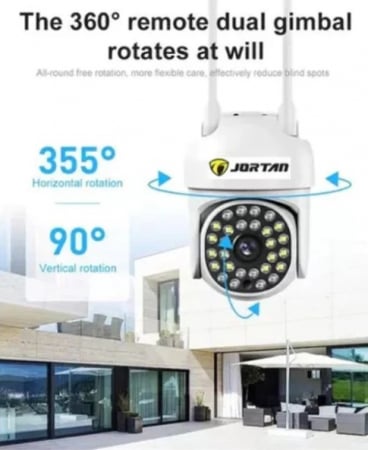Pachet 2 x Cameră de Supraveghere Jortan WiFi HD cu Viziune Infraroșu și Protecție Avansată IP66 [9]