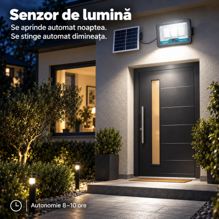 Kit proiector solar Innova Lunex 800W cu panou separat, telecomandă și cablu de conectare [3]