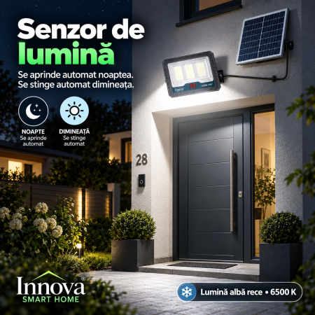 Kit proiector solar Innova Lunex 1000W cu panou separat, telecomandă, cablu și ambalaj [3]
