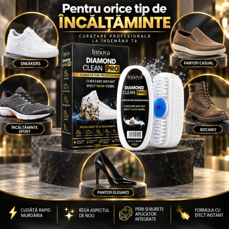 Set 1+1 Innova Diamond Clean Pro cu două recipiente pentru curățarea încălțămintei și ambalaj de prezentare [1]
