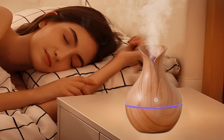 Pachet 1 + 1 Difuzor Aromaterapie cu ultrasunete si Umidificator cu led, 130 ml + Cadou 12 Esente Aromaterapie [2]
