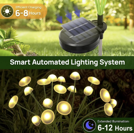 Set 2 Lampi Solare Decorative Jellyfish Multicolor, 6 LED-uri, Efect Meduza, Aprindere Automata - Copie [10]