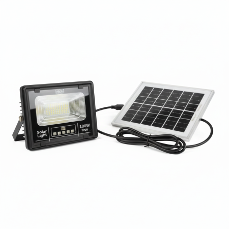 Set 4 x Proiector Solar Innova 100W , IP66 , Indicator Batarie , Telecomanda , 6500k , 3 Ani Garantie [5]