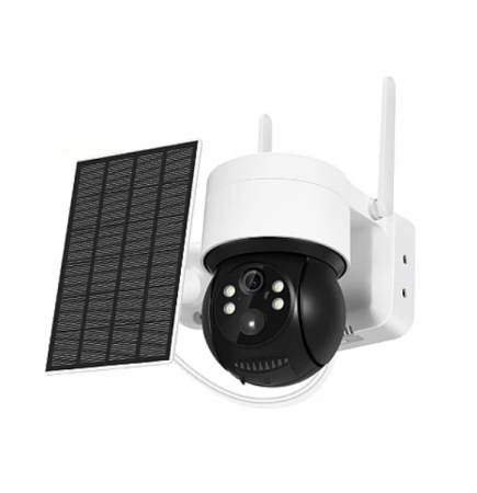 Camere Supraveghere Solare - Cameră de Supraveghere Jortan Premium cu Panou Solar, 4 MP, WiFi, Senzor de Mișcare, Vedere Nocturnă cu Infraroșu, Rotativă la 360° și Rezistență IP66