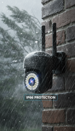 Cameră de Supraveghere Innova WIFI, 36 LED-uri, HD, Viziune Nocturnă cu Infraroșu și Protecție IP66 + Card Cadou [4]