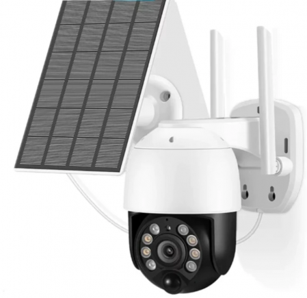 Camere Supraveghere Solare - Camera de Supraveghere Solară Jortan JT-8181XM – Ultra-Performantă, 3MP, WiFi, Viziune Nocturnă cu Infraroșu și Integrare ICSEE