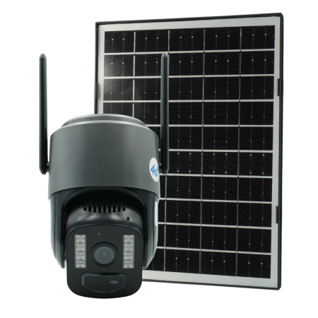 Cameră Supraveghere Solară+Card 32GB, 4G TS1, 3MP, PTZ 355°, Night Vision Color, Audio Bidirecțional, Alarmă, O-Kam Pro [9]