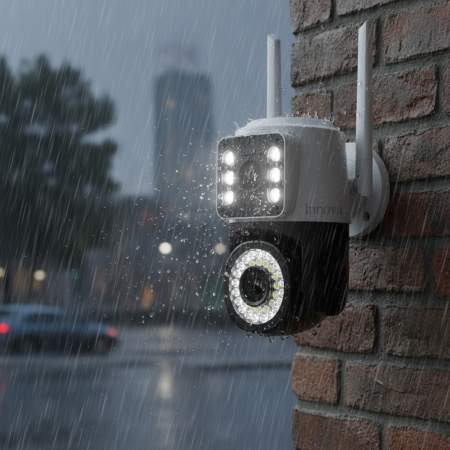 Cameră Video Duală INNOVA VISION SMART 6MP , 42 Led, Vedere 360°, WiFi, Vedere Nocturna,Live Pe telefon [2]