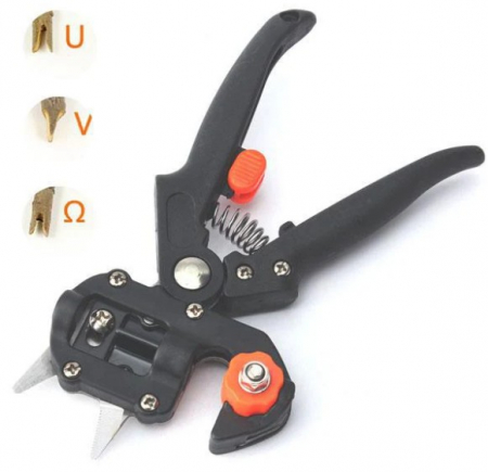 Cleste profesional de altoit cu 3 cutite U V Omega + 1  banda pentru altoit biodegradabila [6]