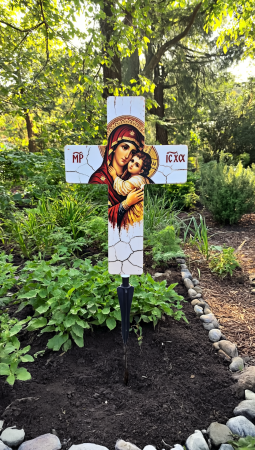 ✝️ Cruce Solara Decorativa LED – Lumina Calda pentru Comemorare si Liniste [7]