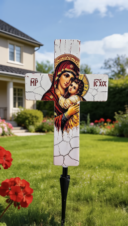 Lampi Solare Decorative - ✝️ Cruce Solara Decorativa LED – Lumina Calda pentru Comemorare si Liniste
