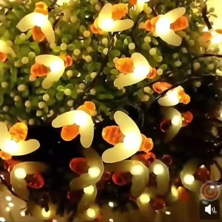 Instalatie Solara Decorativa Albine LED | 50 Lumini Calde pentru Gradina [5]