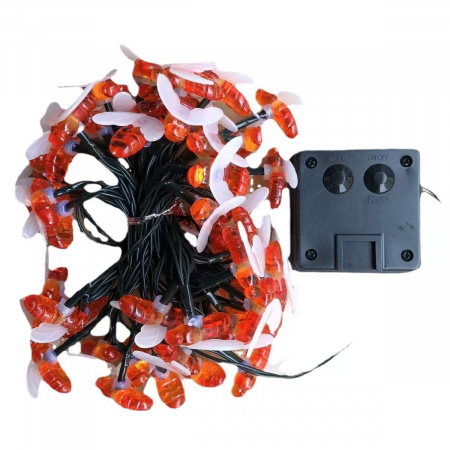 Instalatie Solara Decorativa Albine LED | 50 Lumini Calde pentru Gradina [2]