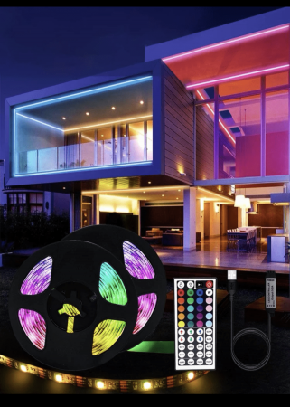 CASA SI GRADINA - Kit Banda Smart Led AURORA-X , RGB 12V,  IP65 ,10m , Telecomanda 44 Functii