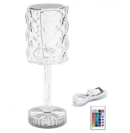 CASA SI GRADINA - Lampă Atena Led dimabilă reîncărcabilă Masa Sau Noptiera 1800mAh 26 cm + telecomandă