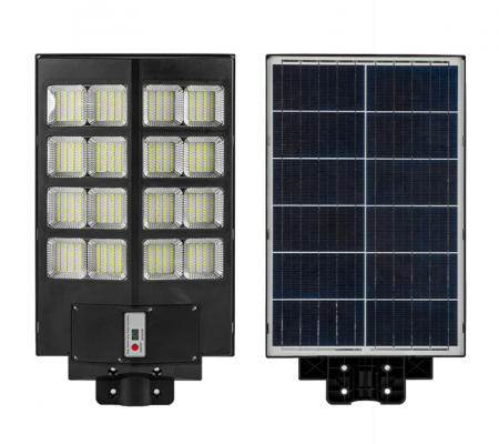 LAMPI SOLARE - Lampa Solară Dublă Jortan Exterior 800W cu LED-uri de Ultimă Generație, Telecomandă și Suport Metalic