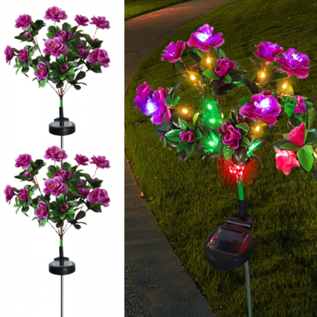 Pachete Promotionale - Lampa Solara 7 Trandafiri Roz LED – Decor de Gradina IP66