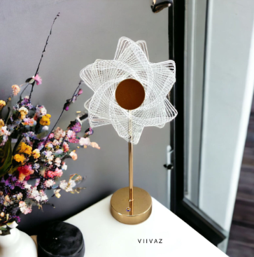 CASA SI GRADINA - Lampa LED Ambientala SunFlower, Touch Control, 2 Moduri de Iluminare, Intensitate Reglabila, Design Elegant și Portabil