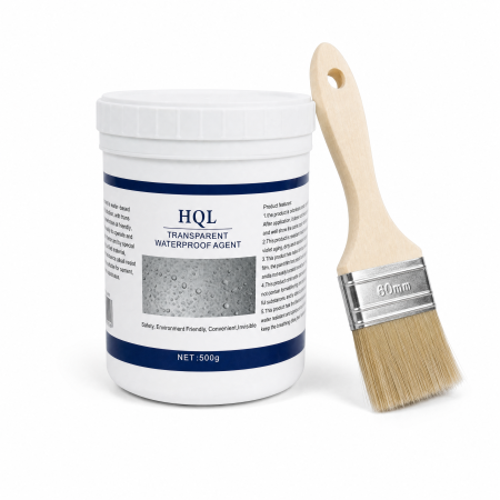 Pachet 1+1 GRATIS: Gel Impermeabilizant Transparent HQL pentru Sigilare și Infiltrații (2x 500g) + Pensulă Cadou [7]