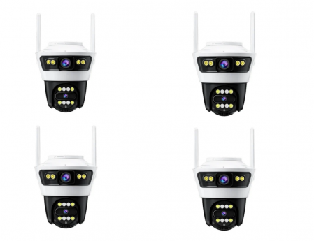 Pachete Promotionale - Pachet 4 x Supraveghere Duală Jortan 4, 6MP, WiFi, cu Funcționalitate Yoosee pentru Control de Distanță