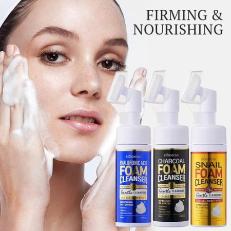 Pachet Promo 1+1 GRATIS - Spumă de Curățare Facială cu Perie de Silicon Wokali, 150ml [2]