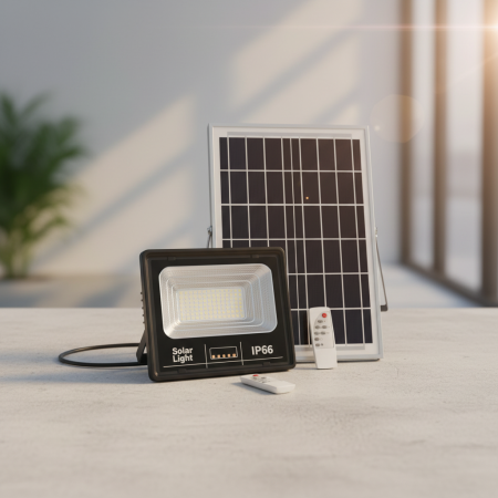 Proiector LED INNOVA 800 W Cu Panou Solar si telecomanda, IP66 + Cadou Surpriza [10]