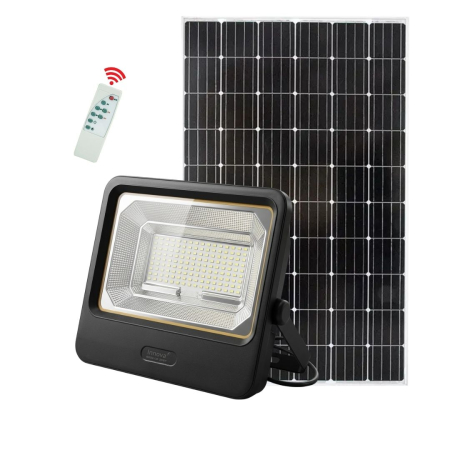 Lampi Solare Decorative - Proiector Solar LED 800W Innova Smart Home Cyborg, IP67, Panou Solar 35x35 cm și Telecomandă