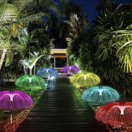Set 2/4/8 x Lumină Solară pentru Grădină Tip Meduză RGB – Instalare Automată cu Senzor de Lumină [1]