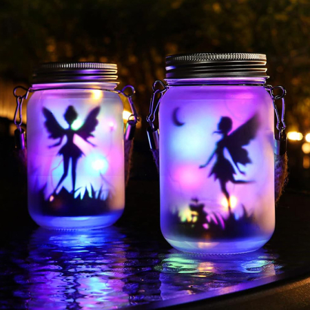 Set 2 Decoratiuni Solare cu Zane LED, Alb Cald sau Multicolor – Iluminare Ambientala pentru Gradina, Terasa si Balcon [3]