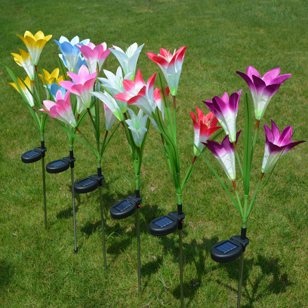 Set 2 lampi solare crini70cm IP66 LED cu senzor lumina [5]