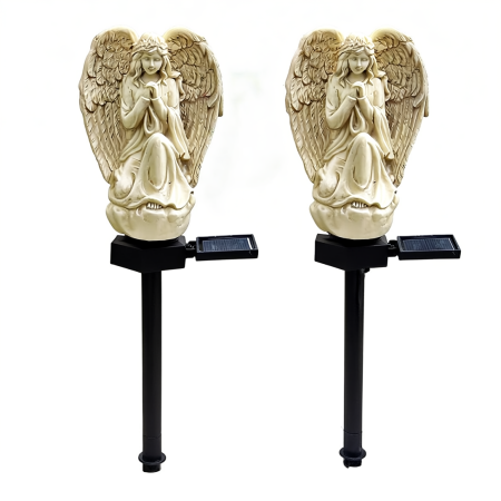 Set 2 Lampi Solare Decorative Inger cu LED, Iluminare Automata, Rezistente la Intemperii, IP44, 45 cm [3]
