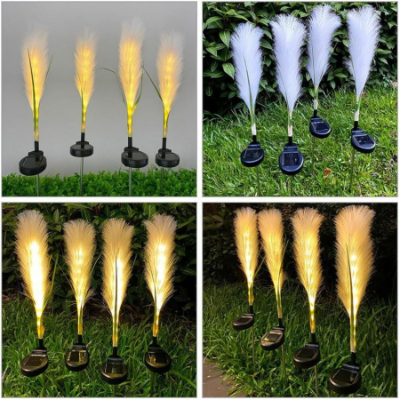 Set 2 lampi solare Pampas 70cm LED lumina calda IP66 gradina [4]