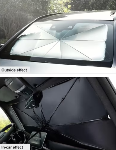 Set 2 Parasolare Auto Umbrelă | 130x80 cm | Anti-UV [2]