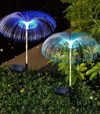 Lampi Solare Decorative - Set 2/4/8 x Lumină Solară pentru Grădină Tip Meduză RGB – Instalare Automată cu Senzor de Lumină