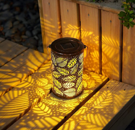 Set 2xFelinar Solar Elegant pentru Grădină cu LED-uri și Braț Agățător, din Fier, cu Senzor de Lumină [2]