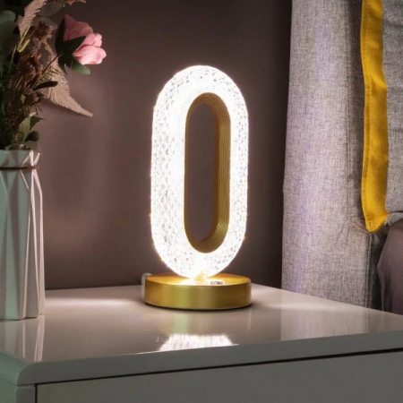Set 2x Lampa Diamond Crystal LED cu 3 temperaturi de culoare,  alb rece, alb cald, neutru, culoare auriu [2]