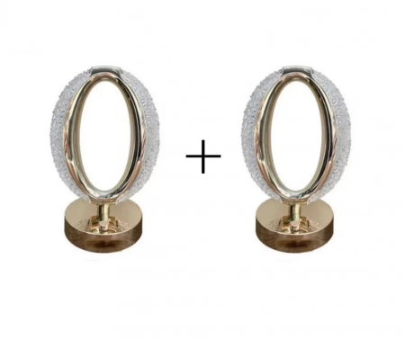 Pachete Promotionale - Set 2x Lampa Diamond Crystal LED – Eleganță rafinată cu 3 temperaturi de culoare Alb Rece, Alb Cald, Neutru și Accente Aurii