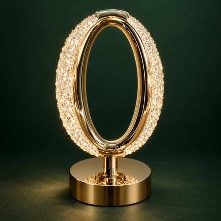 Set 2 x Lampa Diamond Crystal Oval LED – Eleganță rafinată cu 3 temperaturi de culoare Alb Rece, Alb Cald, Neutru și Accente Aurii [5]