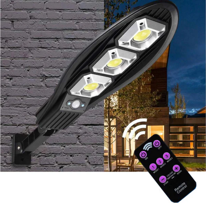 Lampa Stradală cu Încărcare Solară – LED Alb, Senzor Mișcare, IP66 [6]