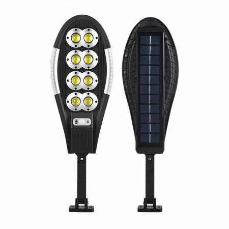 Set 2x Lampa Solara Stradala Jortan DualLED 400W 156 COB, Acumulatori 3600 mAh, Telecomanda, Panou Solar integrat [1]