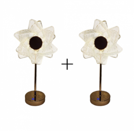 Pachete Promotionale - Set 2x Lampa LED Ambientala SunFlower, Touch Control, 2 Moduri de Iluminare, Intensitate Reglabila, Design Elegant și Portabil
