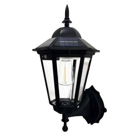 Set  Aplice Solare de Perete Vintage cu Senzor de Mișcare, 3 Moduri, Lumină Alb Cald [1]