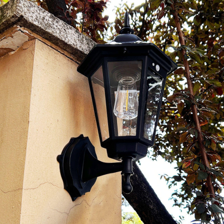 Set  Aplice Solare de Perete Vintage cu Senzor de Mișcare, 3 Moduri, Lumină Alb Cald [2]