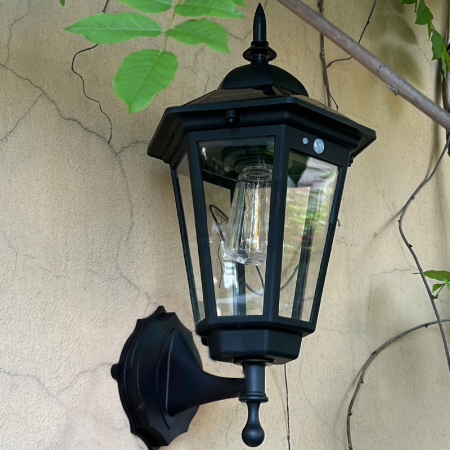 Set  Aplice Solare de Perete Vintage cu Senzor de Mișcare, 3 Moduri, Lumină Alb Cald [4]